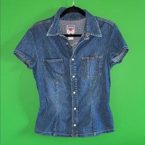 Diesel Blue Denim Shirt with Button Detail